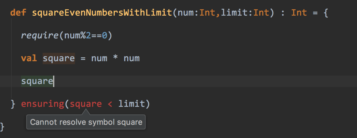 Ensuring error