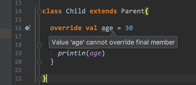 Final override error