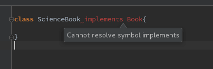 No implements error