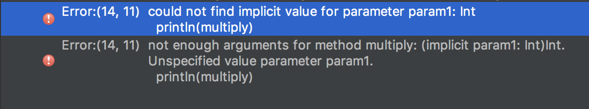 Implicit error