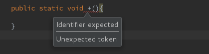 Java illegal plus