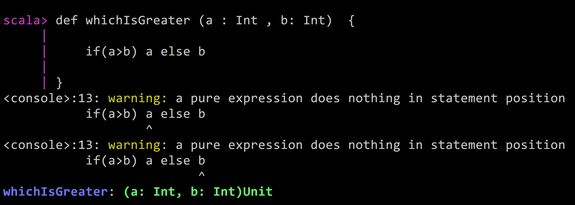 Method with no equals