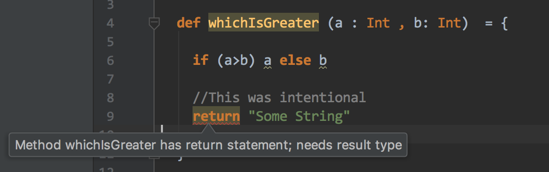 Method return error